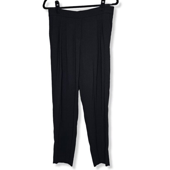 Babaton Aritzia Size 8 Black New Cohen Pants Crop Mid Rise Pleated Trouser - Picture 3 of 12